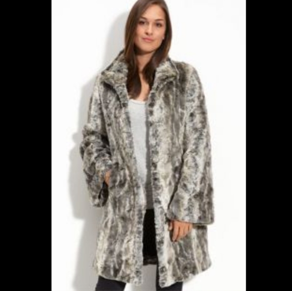 Kristen Blake Jackets & Blazers - KRISTEN BLAKE faux mink fur long coat small